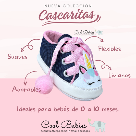 Cascarita Unicornio Azul Rosa