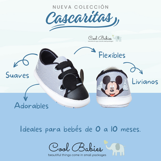 Cascarita Mickey Gris Negro