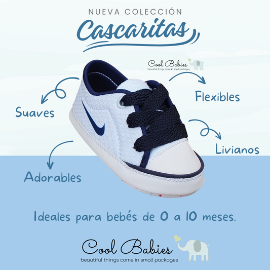 Cascarita Blanco Azul