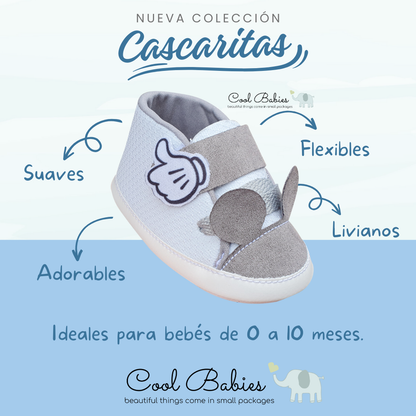 Cascarita Ok Blanco Gris