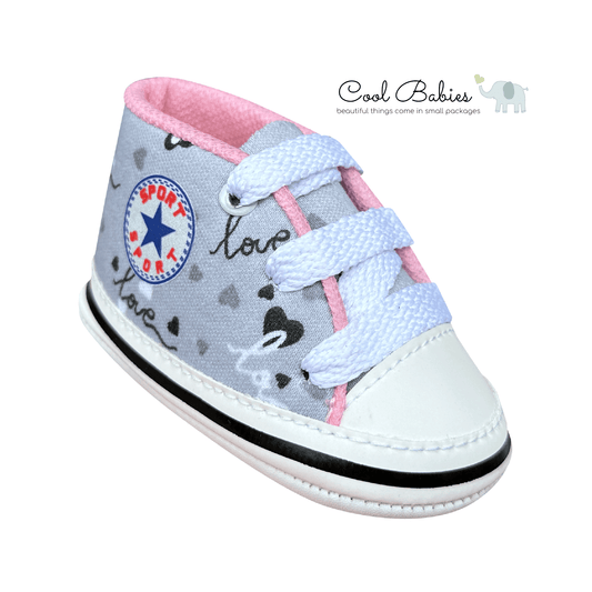 Cascarita Converse Love Gris Rosa